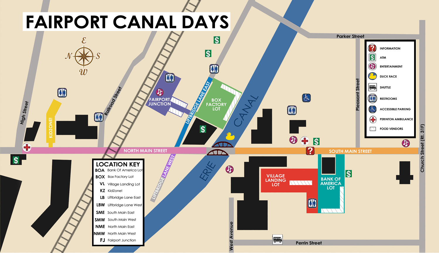 Directions and Lodging Fairport Canal Days